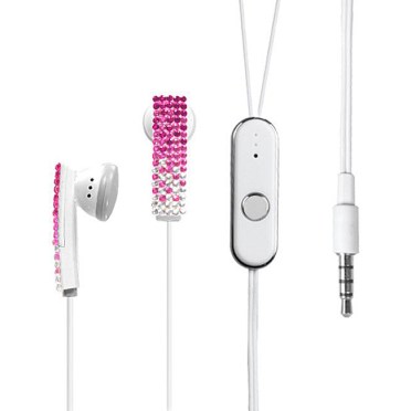 LG Tritan AX840 Luxury Pink Rhinestone Diamante Handsfree Earphones