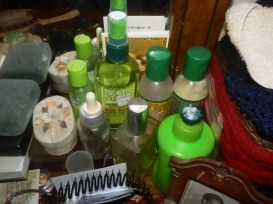 In front of her mirror