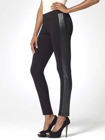 Contour and Faux Leather Legging