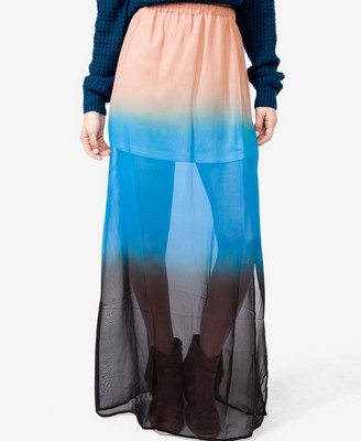Ombré Chiffon Maxi Skirt, $22.80