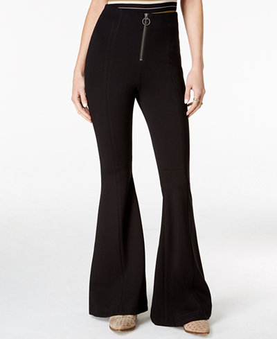 Free People Born To Be Wild Black Wash Flare-Leg Jeans, $42.99   